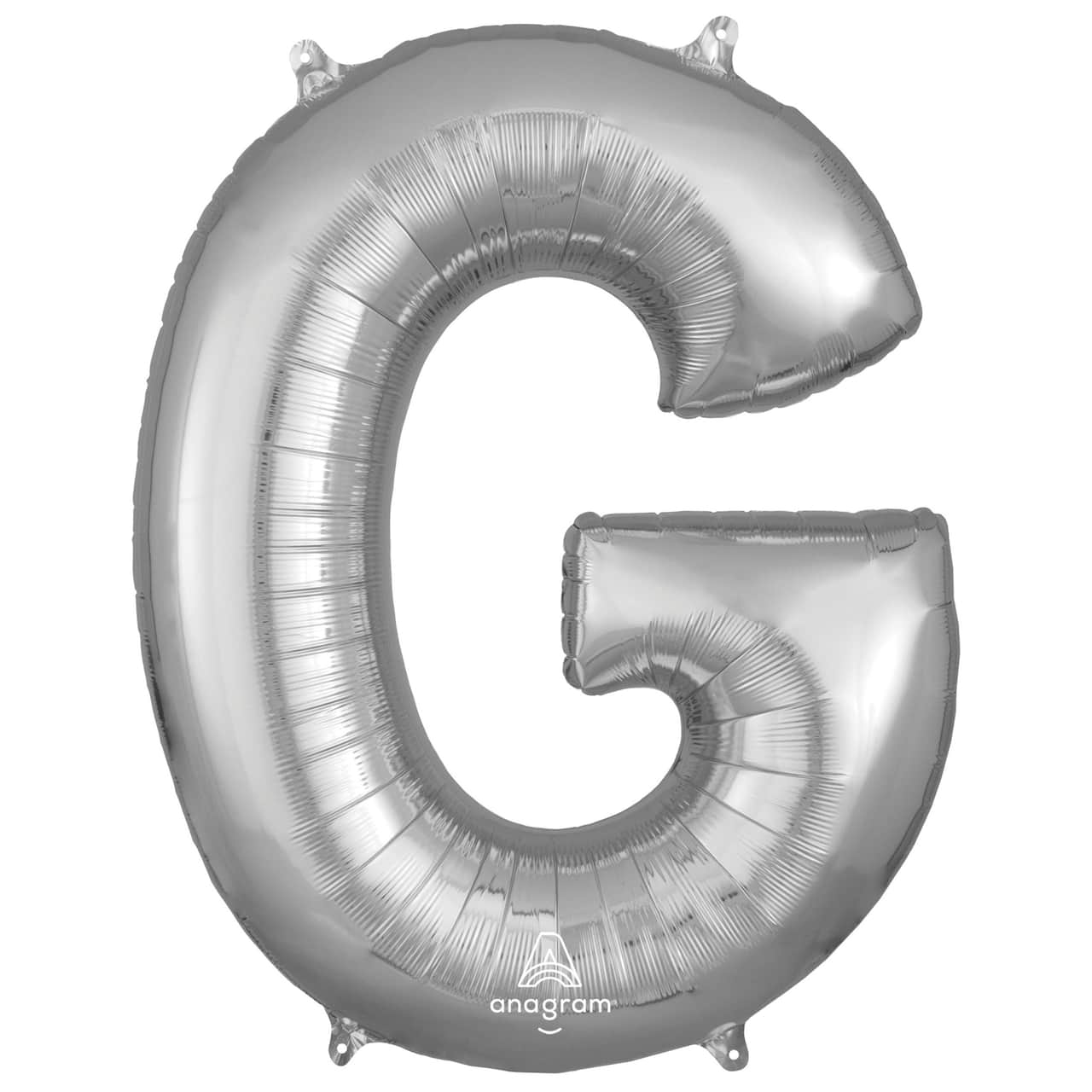 Ballon métallisé en forme de lettre argentée de 81,2 cm
